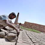 Labourers are busy in preparing bricks at local bricks kiln in Tando Hyder as International Labour Day is celebrated on May 1 every year. It's a day to honour and appreciate the contributions of workers all around the world. This day recognizes the hard work and dedication of people who work in various fields to make our lives better.