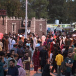 A large number of people visit Nawaz Sharif Park on the second day of Eidul Fitr celebrations in the federal capital