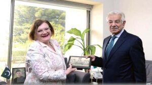H.E.Marilina Armellin, Ambassador of Italy called on Minister for Defence, Khawaja Muhammad Asif.