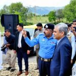 Interior Minister Mohsin Naqvi inaugurating Islamabad Traffic Police Facilitation on Wheels & Islamabad Traffic Police Education on Wheels