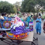 Children enjoying swings at Frere Hall