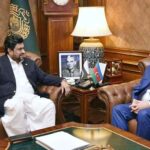 Governor Sindh Kamran Tessori meeting with Ambassador of Azerbaijan to Pakistan Khazar Farhadov at Governor House