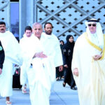 Prime Minister Muhammad Shehbaz Sharif is being received by Ambassador of Saudi Arabia to Pakistan, Nawaf Al Saeed Al Maliki