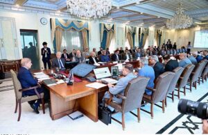 Prime Minister Muhammad Shehbaz Sharif chairs a meeting of the Federal Cabinet.