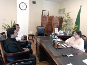 - PM's coordinator on climate change & environmental coordination Romina Khurshid Alam holds meeting with save the children to discuss children role in climate policy, at her office.