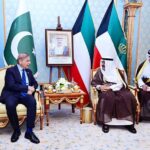 Prime Minister Muhammad Shehbaz Sharif meets the Amir of Kuwait His Highness Sheikh Meshal Al-Ahmad Al-Jaber Al- Sabah on the sidelines of a special meeting of the World Economic Forum