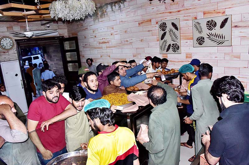 People purchasing iftar related stuff to break thir fast during holy fasting month of Ramadan