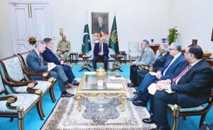 Ambassador of the Republic of France Amb. Nicolas Galey calls on Prime Minister Muhammad Shehbaz Sharif.