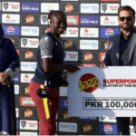 West Indies Women’s Cricket Team player Stafanie Taylor receives Player of the Match Award after winning the 2nd ODI cricket match played between Pakistan Women’s team vs West Indies Women’s cricket team at National Stadium