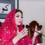 MPA, Farah Azeem addressing press conference at Quetta Press Club