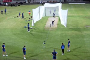 New Zealand Cricket Team players attending practice session at Pindi Cricket Stadium prior the T20 Cricket Series.