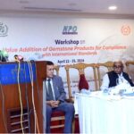 Federal Minister for Industries and Production، Rana Tanveer Hussain addressing the closing ceremony of International Workshop on Value Addition of Gemstone Products Compliance with International Standards organized by National Productivity Organization (NPO) in collaboration with Asian Productivity Organization (APO)