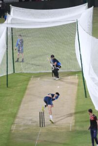 New Zealand Cricket Team players attending practice session at Pindi Cricket Stadium prior the T20 Cricket Series.