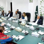 Federal Minister for Industries & Production, Rana Tanveer Hussain chairs a review meeting of Engineering Development Board