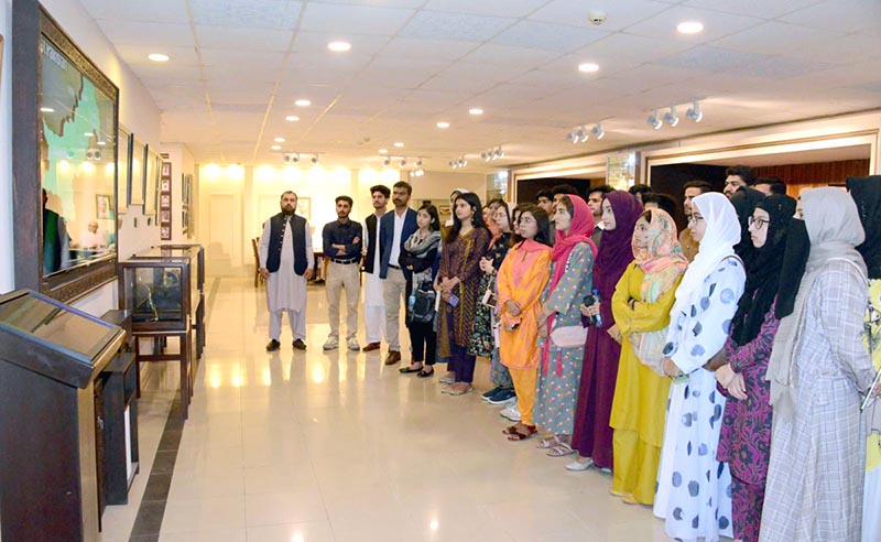 Students of National University of Modern Languages (NUML), Islamabad visiting Senate Museum at Parliament House.