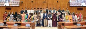 Students of National University of Modern Languages (NUML), Islamabad visiting Senate Museum at Parliament House.