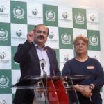 Chairman Prime Minister's Youth Programme Rana Mashhood Ahmed Khan addressing the opening ceremony of Table Tennis Provincial League of Prime Minister's Youth Talent Hunt.