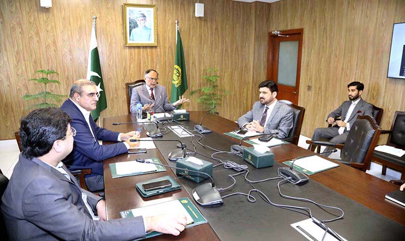 Federal Minister for Planning Development & Special Initiatives, Professor Ahsan Iqbal chairs a meeting to review progress over CPEC Joint Group Works and upcoming 13 JCC