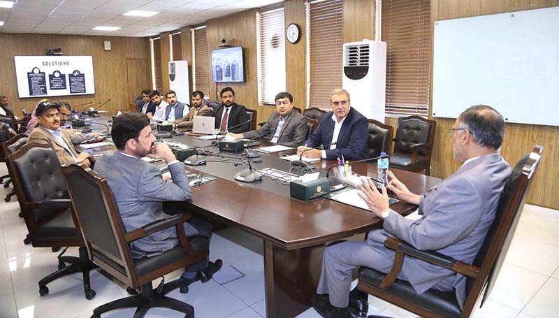 Federal Minister for Planning Development & Special Initiatives, Professor Ahsan Iqbal chairs a meeting to review progress over CPEC Joint Group Works and upcoming 13 JCC