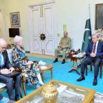 Ambassador of the European Union, Riina Kionka calls on Prime Minister Muhammad Shehbaz Sharif.