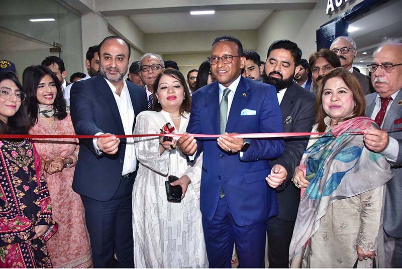 Ambassador of Ethiopia to Pakistan, Jemal Beker Abdula addressing seminar in University of Sialkot