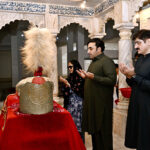 Chairman PPP, Bilawal Bhutto Zardari along with Sindh Chief Minister Syed Murad Ali Shah and Central President PPP Women Wing MPA Ms. Faryal Talpur offering Fateha at the grave of Shaheed Zulfiqar Ali Bhutto at Garhi Khuda Bakhsh.