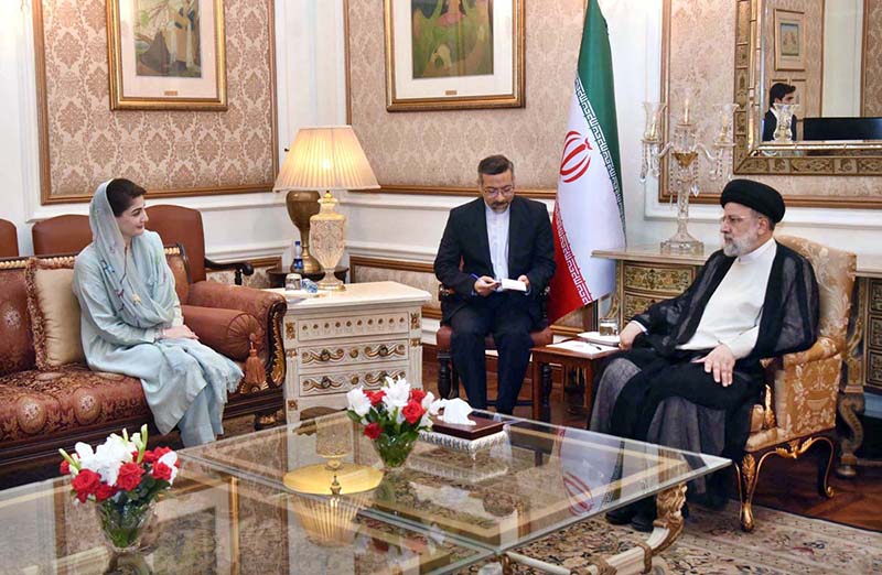 Chief Minister of Punjab, Maryam Nawaz meets with President of the Islamic Republic of Iran Dr. Seyyed Ebrahim Raisi at Governor House.