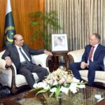 The High Commissioner of Australia to Pakistan, Neil Hawkins, calls on President Asif Ali Zardari, at Aiwan-e-Sadr
