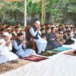 Prime Minister Muhammad Shehbaz Sharif offering dua after Eid-ul-Fitr prayer
