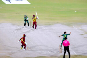 A view of 3rd T20I match between Pakistan and West Indies Women’s Cricket Teams at National Bank Stadium.