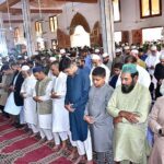 Faithful offering Eidul Fitr prayer at Jamia Masjid Model Town Agoke.