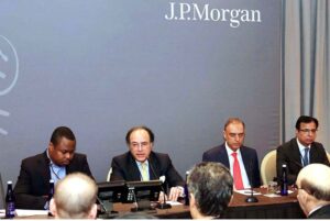 Federal Minister for Finance and Revenue, Mr. Muhammad Aurangzeb, speaks at the JP Morgan Seminar on Pakistan’s Economic Policy Outlook.