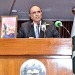 President Asif Ali Zardari addressing the Joint Session of the Parliament at the beginning of the Parliamentary Year