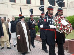 President of the Islamic Republic of Iran, Dr. Seyyed Ebrahim Raisi, visits Iqbal's Mausoleum and lays a wreath in honor of the renowned poet and philosopher at Mazar-e-Iqbal.
