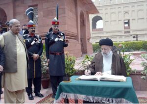 President of the Islamic Republic of Iran, Dr. Seyyed Ebrahim Raisi, visits Iqbal's Mausoleum and lays a wreath in honor of the renowned poet and philosopher at Mazar-e-Iqbal.