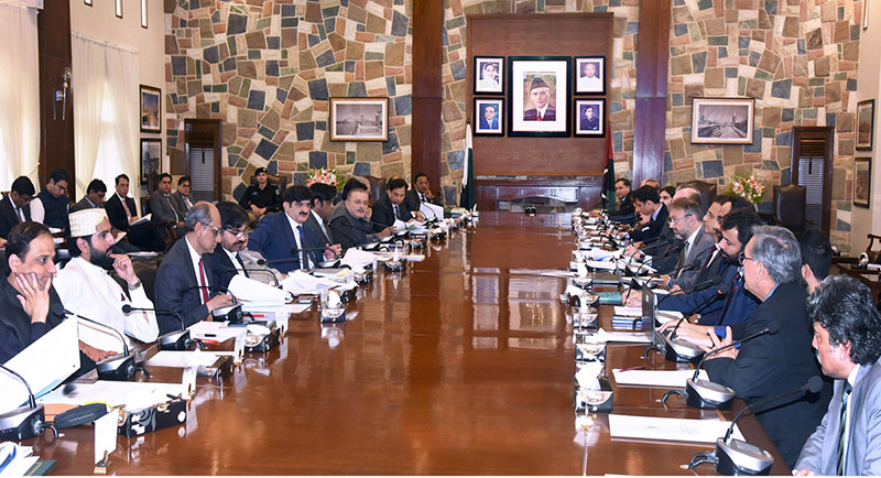 Sindh Chief Minister Syed Murad Ali Shah and the World Bank team led by its Country Director Mr. Najy Benhassine review the progress of the World Bank-assisted 13 active projects at CM House