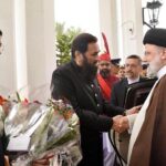 President of the Islamic Republic of Iran, Dr. Seyyed Ebrahim Raisi welcomed by Governor Punjab Muhammad Balighur Rehman on his arrival at Governor House.