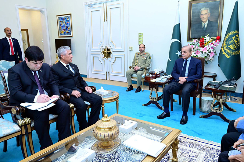 Ambassador of Turkmenistan, Atadjan Movlamov calls on Prime Minister Muhammad Shehbaz Sharif.