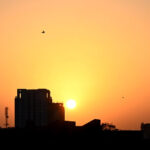An attractive view of sunset in the Provincial Capital