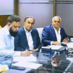 Federal Minister for Power, Sardar Awais Ahmad Khan Leghari having a meeting with a delegation from APTMA