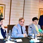 Prime Minister Muhammad Shehbaz Sharif addressing business community during his visit to Karachi