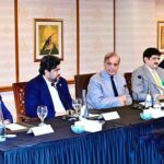 Prime Minister Muhammad Shehbaz Sharif addressing business community during his visit to Karachi