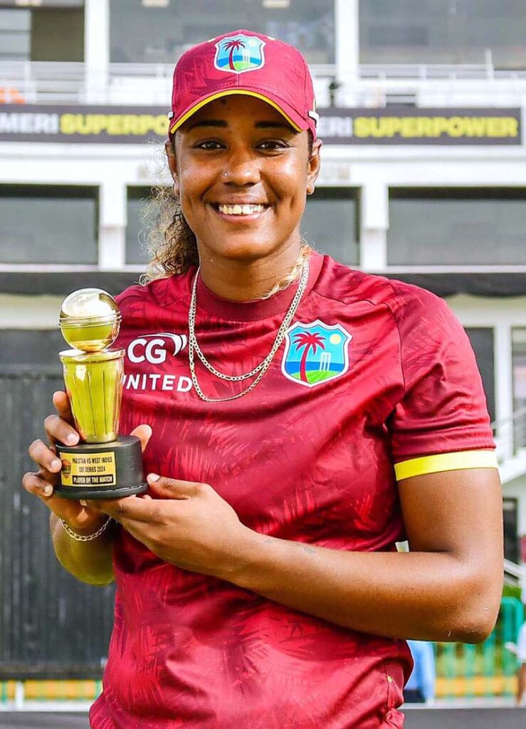 West Indies Women S Cricket Team Captain Hayley Matthews Receives APP72 180424Karachi 739x1024