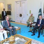 High Commissioner of Australia to Pakistan, Neil Hawkins calls on Prime Minister Muhammad Shehbaz Sharif.