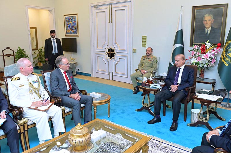 High Commissioner of Australia to Pakistan, Neil Hawkins calls on Prime Minister Muhammad Shehbaz Sharif.