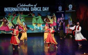 Artist performing dance to mark the International Dance Day at PNCA auditorium in the Federal Capital.