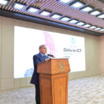 Prime Minister Muhammad Shehbaz Sharif addressing the Girls in ICT Day commemorative ceremony