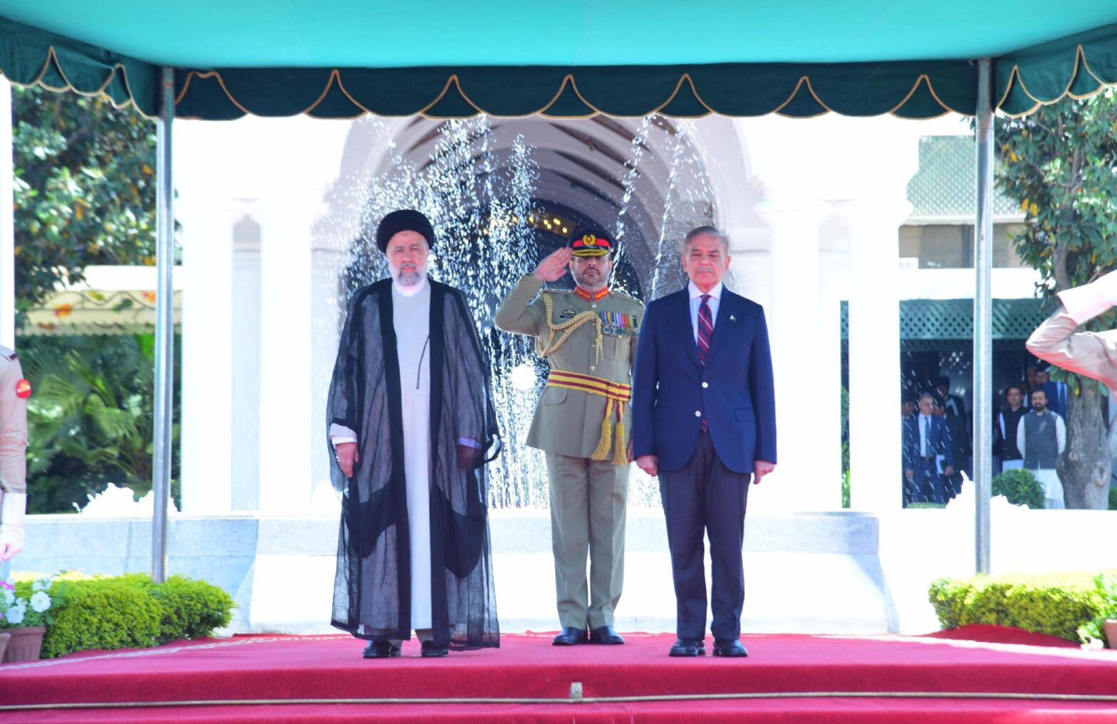 Iranian president Raisi given guard of honour at PM House