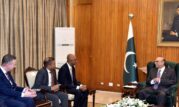 A delegation of Air Asia Aviation Group (AAAG) called on President Asif Ali Zardari, at Aiwan-i-Sadr.