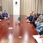 Deputy Prime Minister and Foreign Minister Senator Mohammad Ishaq Dar held a bilateral meeting with Foreign Minister of Republic of Azerbaijan Jeyhun Bayramov, on the sidelines of the 15th OIC Islamic Summit Conference